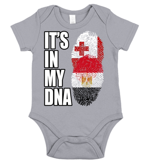 Tongan And Egyptian Mix Heritage DNA Flag Short Sleeve Baby One-Piece