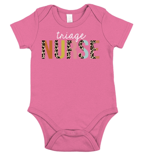 Triage Nurse Colorful Leopard Print Funny Short Sleeve Baby One-Piece