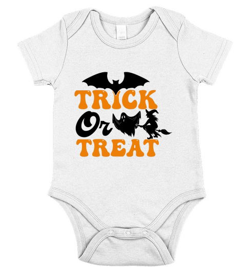 Trick Or Treat Halloween Gift Short Sleeve Baby One-Piece