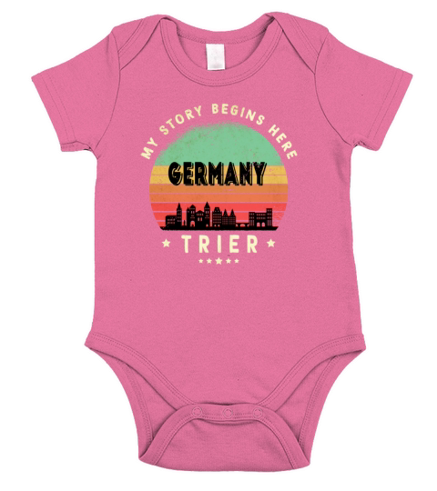 Trier Skyline Design Short Sleeve Baby One-Piece