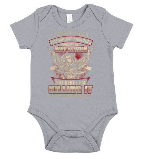 Veteran - Navy Vet Grumpy - Sailor - Soldier - Military Short Sleeve Baby One-Piece