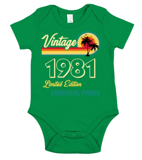 Vintage 1981 Limited Edition Original Parts Short Sleeve Baby One-Piece