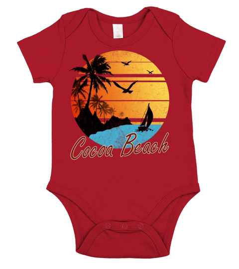 Vintage Cocoa Beach Beach Summer Gift 2020 - Baby Onesie Short Sleeve Baby One-Piece