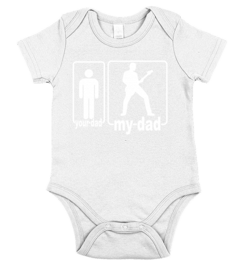 Your Dad My guitarist Fathers day Short Sleeve Baby One-Piece