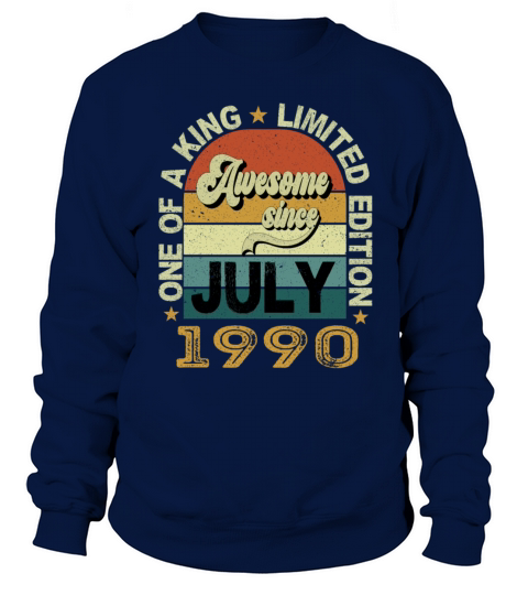 Awesome Since July 1990 32 Years Old 32th Birthday Sweatshirt Unisex