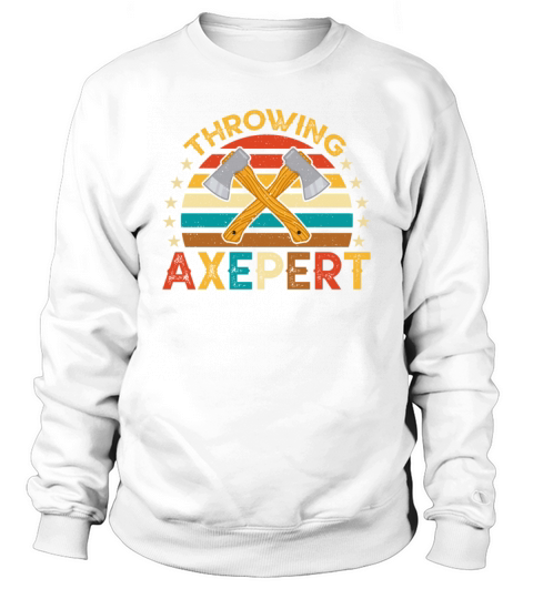 Ax Thrower - Vintage Style Crossed Axe Throwing Sweatshirt Unisex