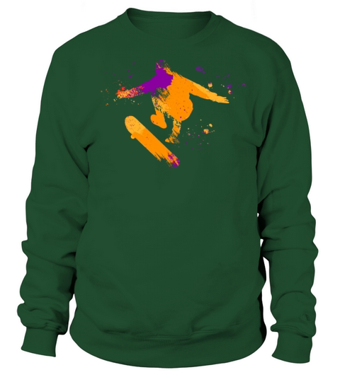 Colorsplash Retro Vintage Skateboard Stunt Sweatshirt Unisex