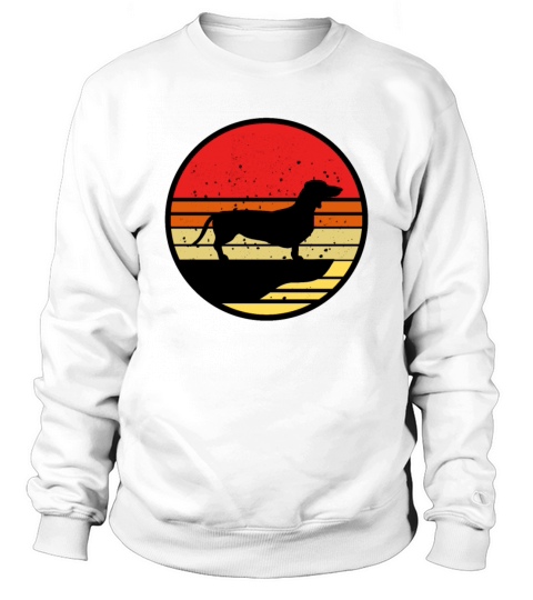 Dachshund Retro Dog Animals Sausage doggie 80s Pet Sweatshirt Unisex