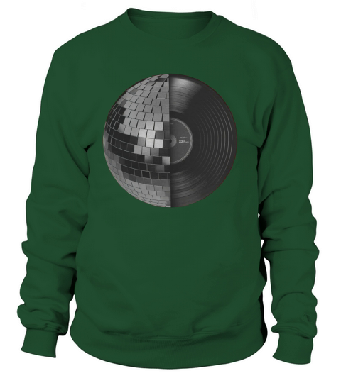 DISCO MUSIC RETRO VINTAGE DJ VINYL RECORD DISCO MIRROR BALL SPHERE Sweatshirt Unisex