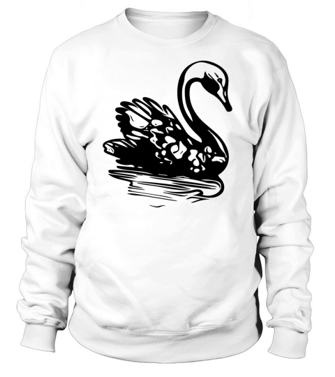 Elegant Vintage Swan On The Water Sweatshirt Unisex