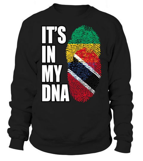 Gambian And Trinidad Tobago Mix Heritage DNA Flag Sweatshirt Unisex