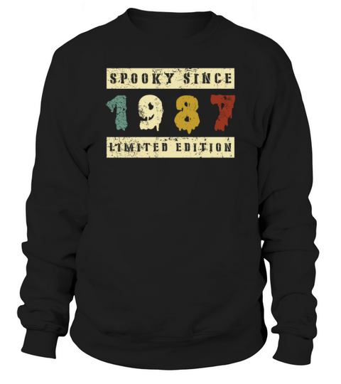 Halloween Spooky Since 1987 Retro Birth Year Sweatshirt Unisex