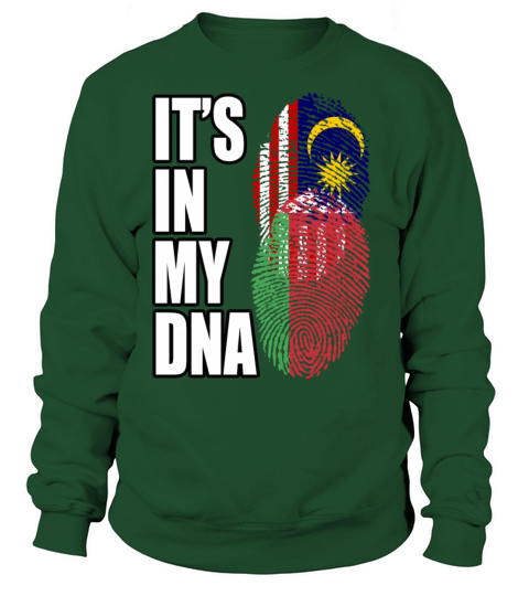 Malaysian And Belarusian Mix Heritage DNA Flag Sweatshirt Unisex