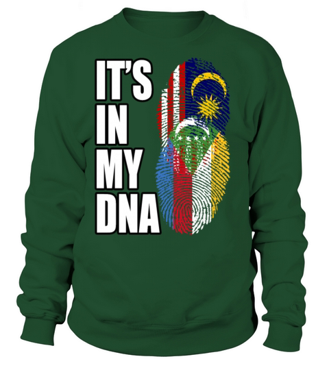 Malaysian And Comoran Mix Heritage DNA Flag Sweatshirt Unisex