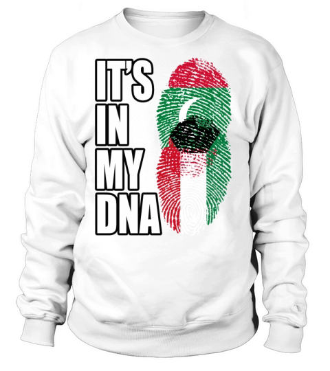 Maldivian And Kuwaiti Mix Heritage DNA Flag Sweatshirt Unisex
