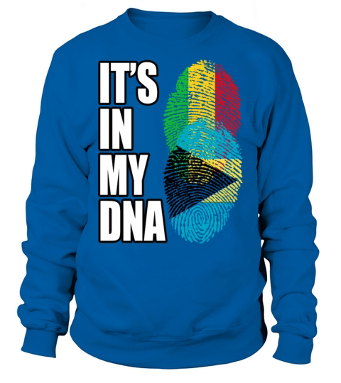Malian And Bahamian Mix Heritage DNA Flag Sweatshirt Unisex