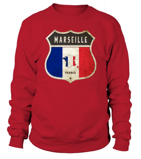 Marseille France coat of arms flags design Sweatshirt Unisex