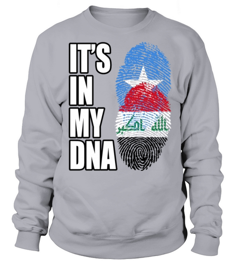 Somali And Iraqi Vintage Heritage DNA Flag Sweatshirt Unisex