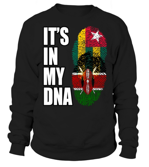 Togolese And Kenyan Mix Heritage DNA Flag Sweatshirt Unisex