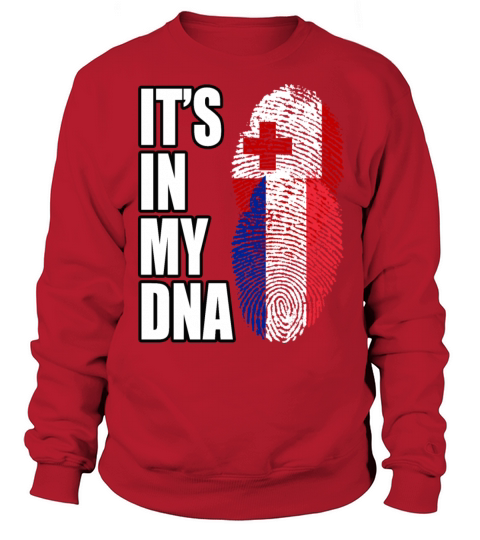 Tongan And French Mix Heritage DNA Flag Sweatshirt Unisex