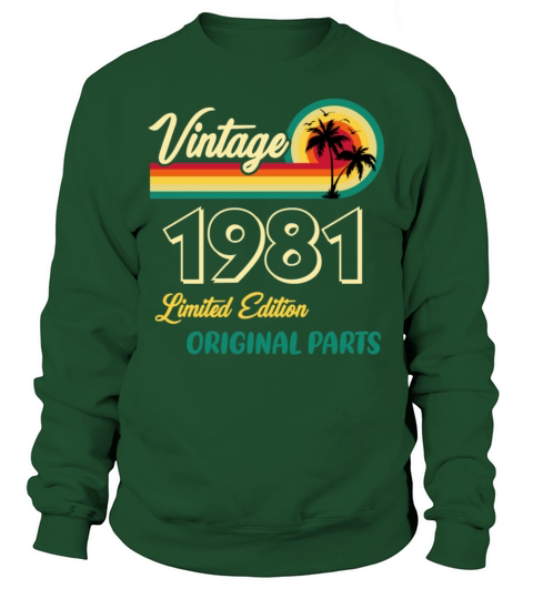 Vintage 1981 Limited Edition Original Parts Sweatshirt Unisex
