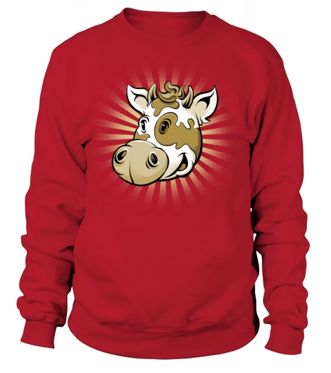 Vintage Cartoon Cow Sweatshirt Unisex