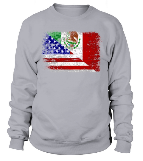 Vintage Mexican American Flag Sweatshirt Unisex