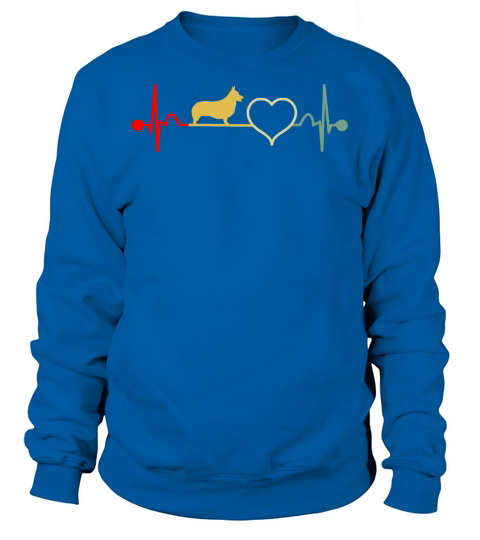 Welsh Corgi Cardigan Dog Heartbeat Vintage Retro Sweatshirt Unisex