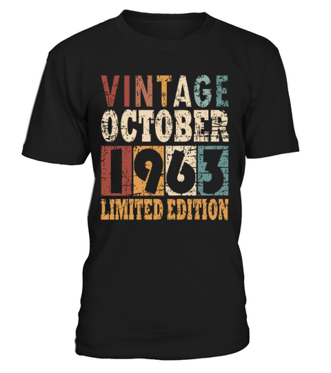 Birth Month October 1963 Vintage T-Shirt Unisex