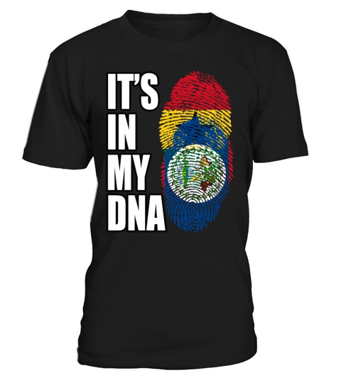 Ghanaian And Belizean Mix Heritage DNA Flag T-Shirt Unisex