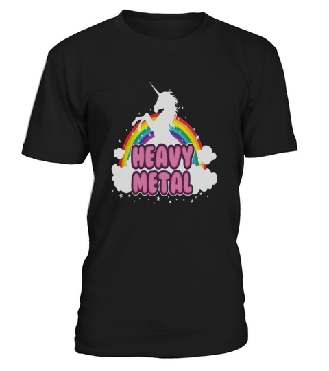 Heavy metal parody funny unicorn rainbow T-Shirt Unisex