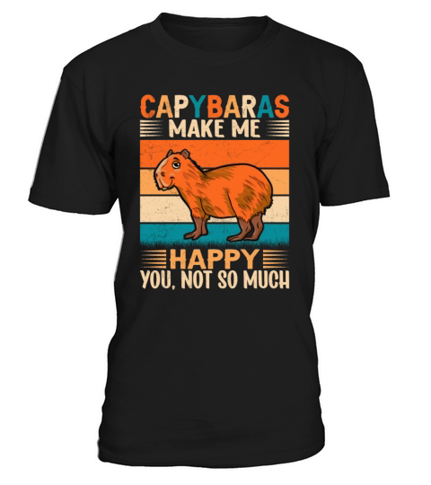 Retro Vintage Style Capybara Makes More Happy T-Shirt Unisex