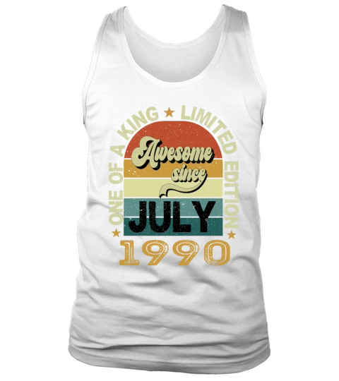 Awesome Since July 1990 32 Years Old 32th Birthday Tank Top Unisex