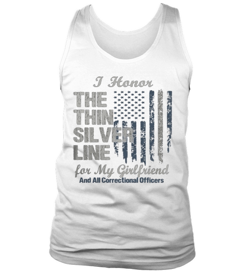 Correctional Officer Girlfriend Thin Silver Line Corrections Tank Top Unisex