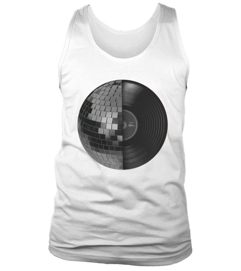 DISCO MUSIC RETRO VINTAGE DJ VINYL RECORD DISCO MIRROR BALL SPHERE Tank Top Unisex