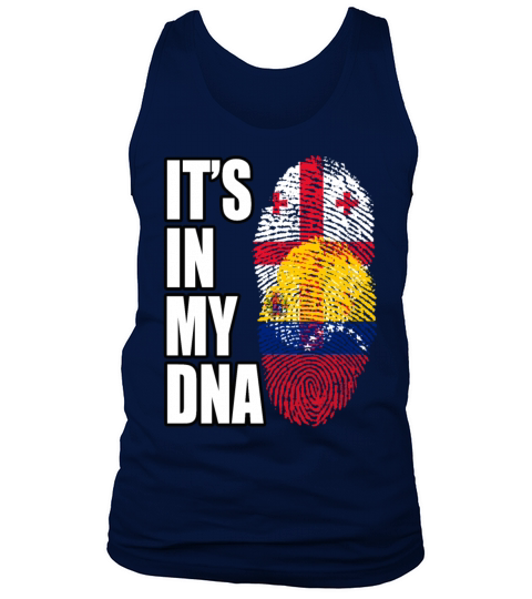 Georgian And Venezuelan Mix Heritage DNA Flag Tank Top Unisex