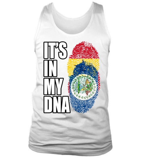 Ghanaian And Belizean Mix Heritage DNA Flag Tank Top Unisex