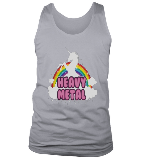 Heavy metal parody funny unicorn rainbow Tank Top Unisex