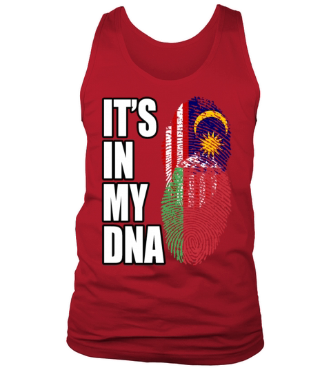 Malaysian And Belarusian Mix Heritage DNA Flag Tank Top Unisex