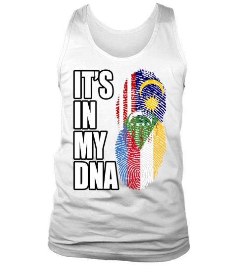 Malaysian And Comoran Mix Heritage DNA Flag Tank Top Unisex