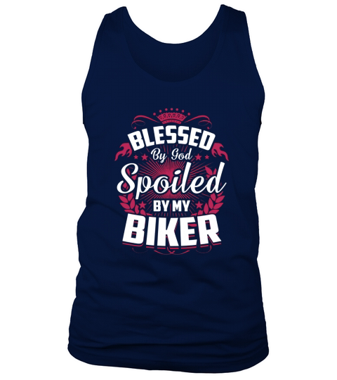 MOTORCYCLE FOR WIFE  BLESSED BY GOD SPOILED BY MY BIKER Tank Top Unisex