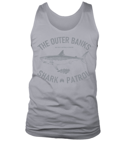 Outer Banks Shark Patrol OBX Vintage Silver Tank Top Unisex