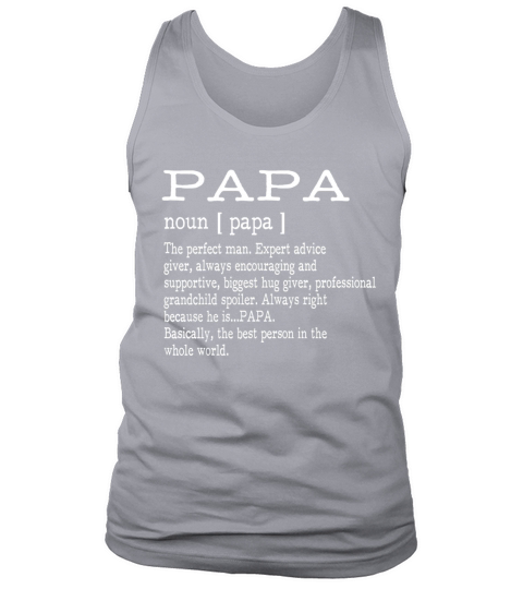 Papa Definition Grandpa Father Day Gifts Men Tank Top Unisex