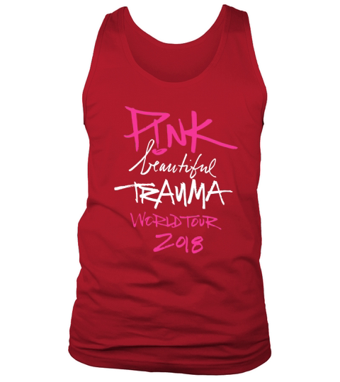 pink beautiful trauma shirt Tank Top Unisex