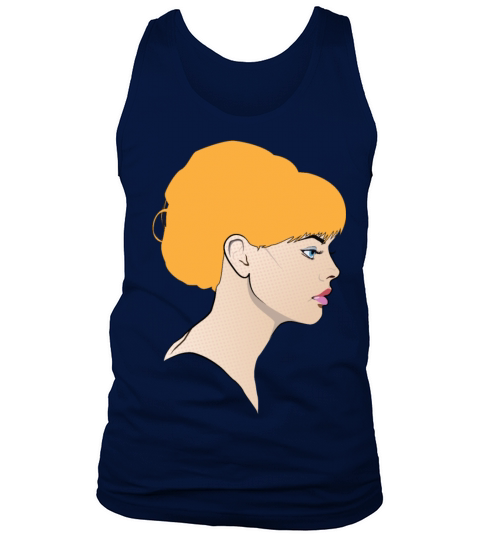 Pop Art Woman Portrait Illustration of a Girl Elke Tank Top Unisex