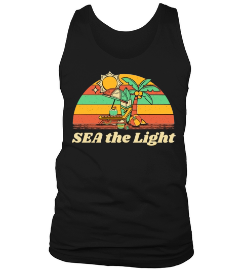 SEA the Light Summer Motivational Quote Tropical Tank Top Unisex