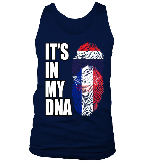 Thai And French Vintage Heritage DNA Flag Tank Top Unisex