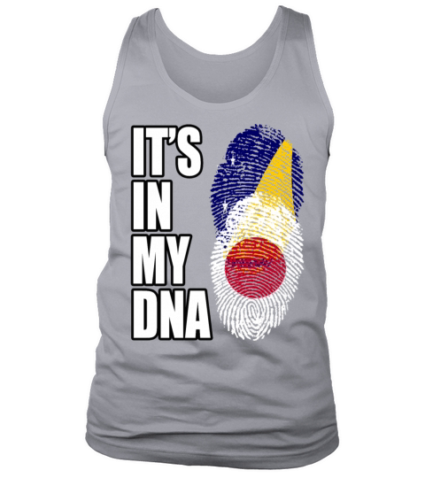 Tokelauan And Japanese Mix Heritage DNA Flag Tank Top Unisex