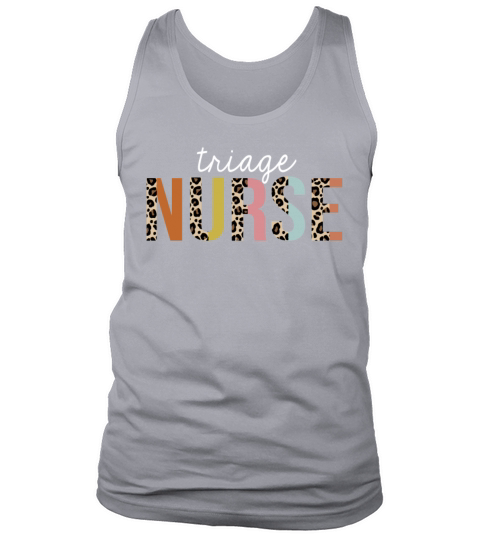 Triage Nurse Colorful Leopard Print Funny Tank Top Unisex