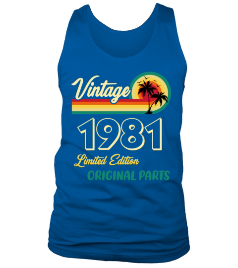 Vintage 1981 Limited Edition Original Parts Tank Top Unisex